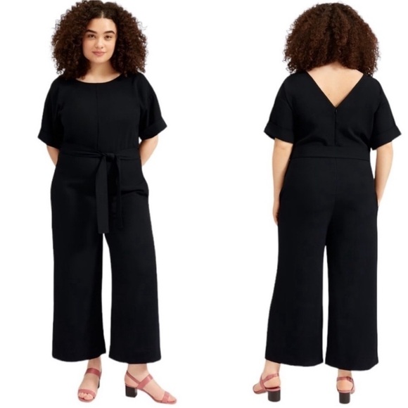 Everlane Pants - Everlane Japanese GoWeave Short Sleeve Oversized Jumpsuit Black L/XL Minimalist